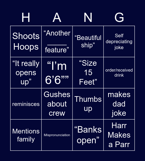 HARRMANN V3 Bingo Card