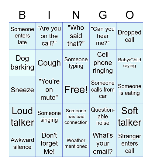 Devendra's Virtual Farewell Party Bingo Card