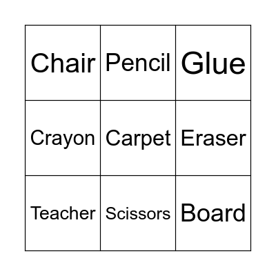 Unit Words! Bingo Card