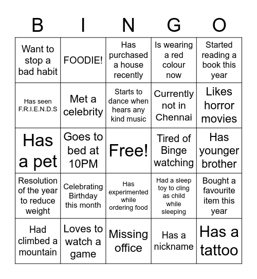 CB Bingo Card