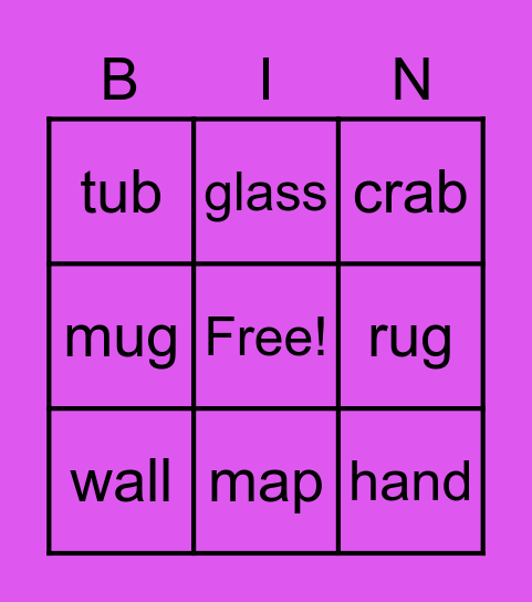 Review all Spelling words Bingo Card