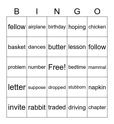 3-5/3 Bingo Card