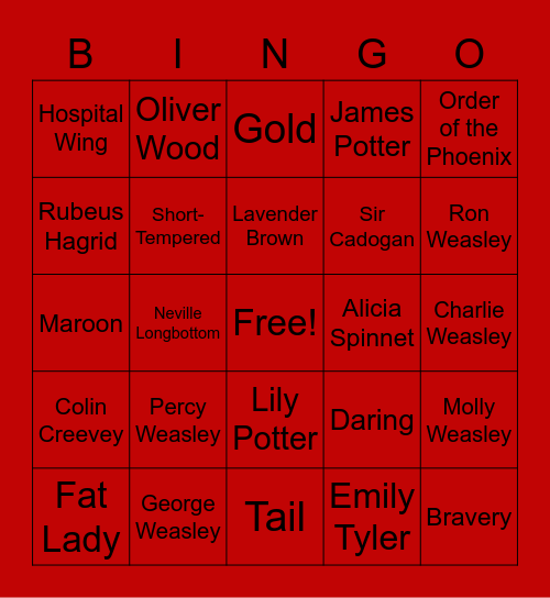 FFS LH❤ Bingo Card