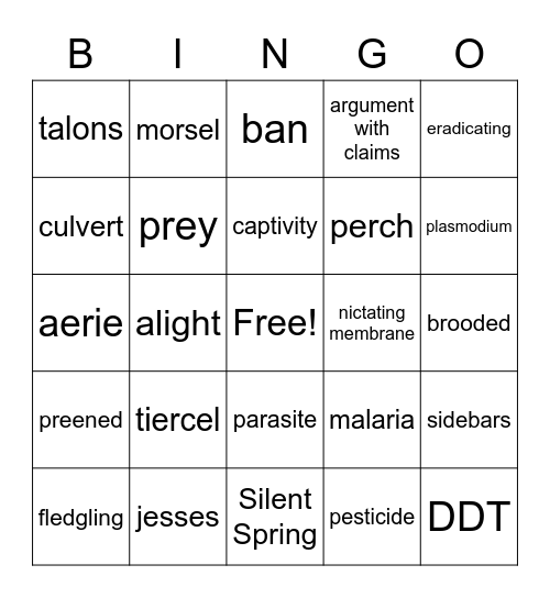 Frightful's Mountain Bingo Card
