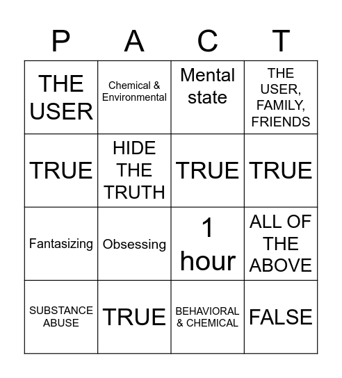 IMPACT BINGO Card