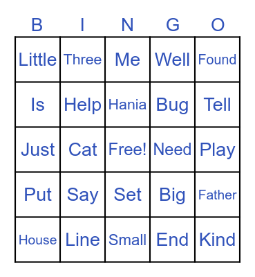 Game Bingo Card