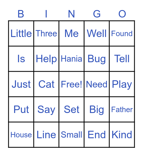 Game Bingo Card