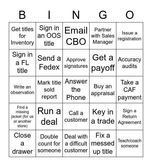 LBOA Bingo Card