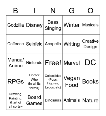 How Similar Are You To Bingo Card