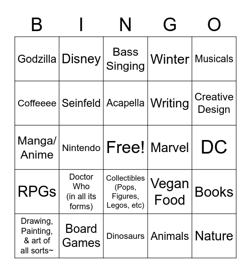 How Similar Are You To Bingo Card