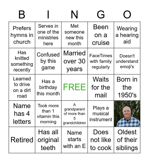 SBC FRIENDSHIP LUNCH BINGO Card