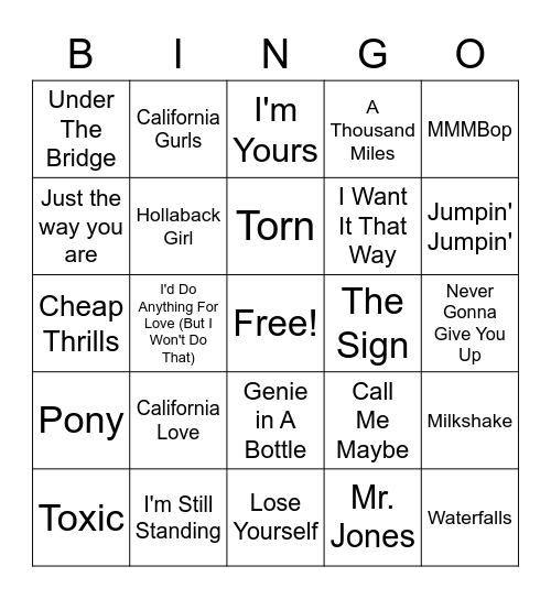 GROW SINGO 1 Bingo Card