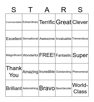 Customer Service Appreciation Week 2015 Bingo Card