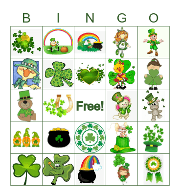 St. Patty's Day Bingo Card
