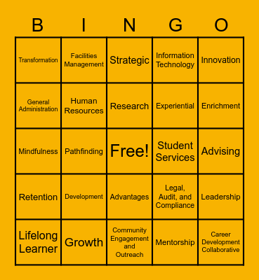 Career Communities Bingo! Bingo Card