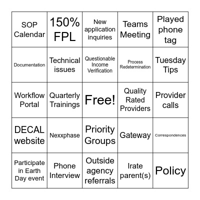 Leap into Spring with FSC Bingo Card