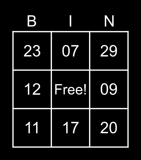 A&M - 03/03/2022 Bingo Card