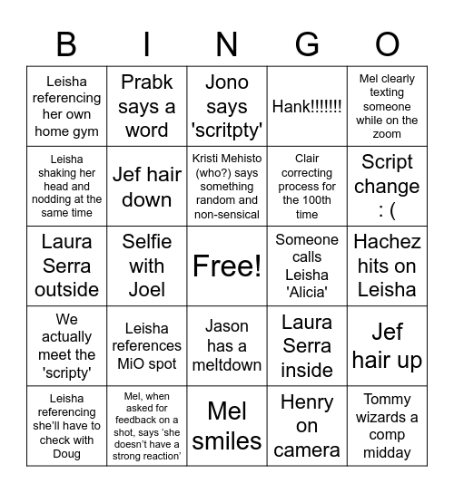 Mackenzie Brand Bingo Card