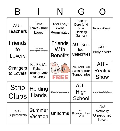 MINSUNG Bingo Card