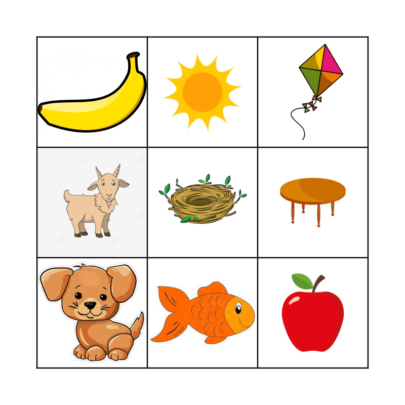 Phonemes Bingo Card