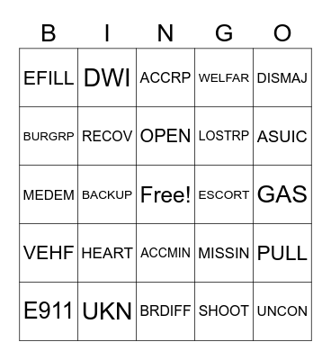 SWRCC BINGO Card
