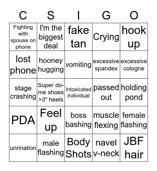 NSM Bingo Card