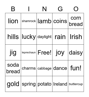March BINGO! Bingo Card
