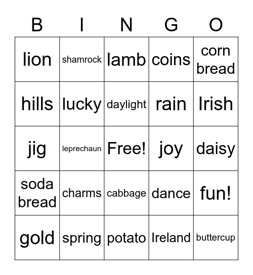 March BINGO! Bingo Card