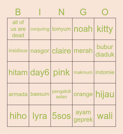 💗__KITH__💗 Bingo Card