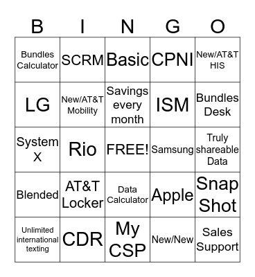 Betty's Bingo Card