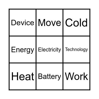 March Vocabulary Bingo Card