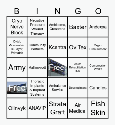 Vendors Bingo Card