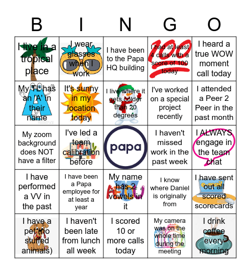 March Bingo Card