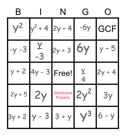 WCMS Expressions Bingo Card