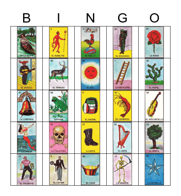 Loteria Mexicana Bingo Card