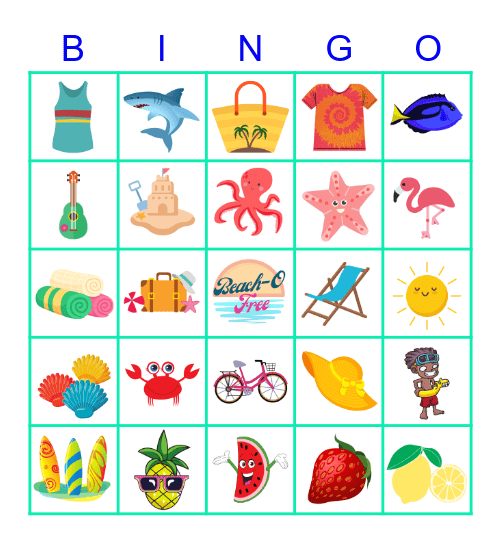 BEACH-O BINGO! Bingo Card