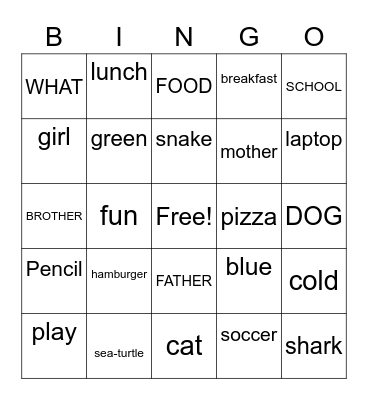 ASL Bingo Card