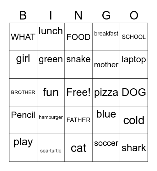 ASL Bingo Card