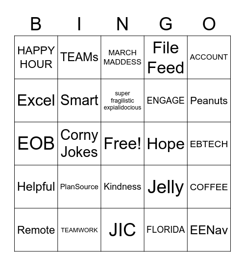 EBTECH Bingo Card