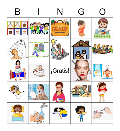 Verbos Reflexivos Bingo Card