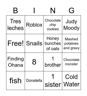 Donatella Bingo Card