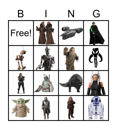 Star Wars Bingo Card