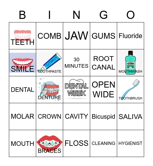 DENTAL Bingo Card