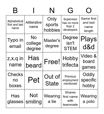 New Associate Bingo Mk IV Bingo Card