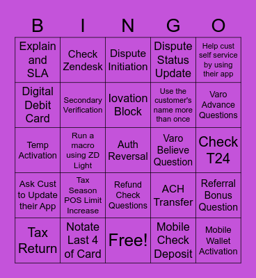 GoatBusters BINGO Card