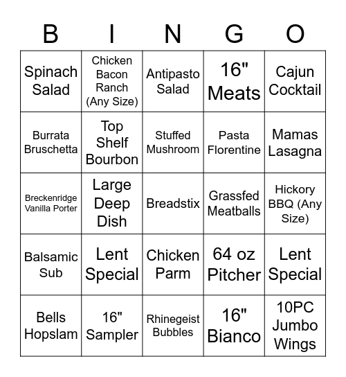 BINGO Card