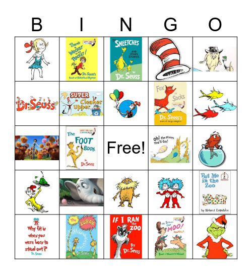 Dr. Seuss Bingo Card