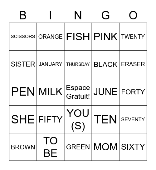 Hawkins Bingo Card
