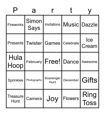 Missional Community Birthday Bingo Card