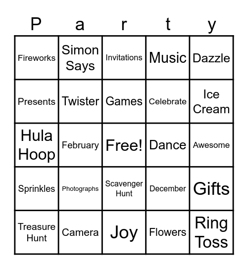 Missional Community Birthday Bingo Card